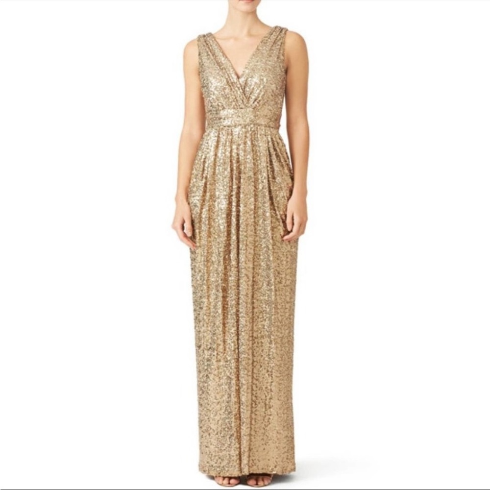 Badgley Mischka Glitz Gown Gold
